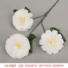 Flores artificiales blancas para decoración de escenas de boda, decoración del hogar, ramos artificiales, rosas, hortensias, gypsophila, venta al por mayor de flores artificiales