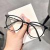 Montura de gafas cuadradas ultraligeras de TR90 para mujer, montura negra lisa para gafas anti luz azul, montura de gafas esmerilada artística para hombre, gafas para miopía, moda