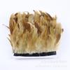 La fábrica Wenco vende plumas de pollo blancas con borde de tela para nadar, de 10 a 15 cm, para coser ropa, accesorios decorativos de encaje.