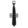 Corbata Versátil Negra Sin Nudo Estilo Casual Coreano Formal Negocios para Hombre con Cierre de Cremallera Lazy Color Sólido para el Trabajo