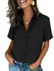 Verano Europeo y Americano Nuevo Transfronterizo Y2 Amazon Estampado Geométrico Abstracto Camisa Casual de Manga Corta para Mujer Ropa Suelta para Mujer