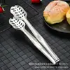 Pinça para Bife em Aço Inoxidável 304 Estilo Japonês Pinça para Comida de Hotel Pinça Criativa Oca para Assar Pão Pinça para Comida Pinça para Churrasco