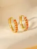 Yiwu Pequeños Artículos Pendientes de Cobre Incrustados con Circonita Moda Femenina Pendientes de Aro Clásicos con Circonita Pendientes Versátiles Personalizados