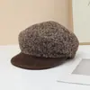Personalidad perezosa~ Gorra de plato retro literaria japonesa elegante para mujer, boina versátil de temperamento simple y personalizada