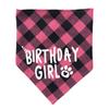 Amazon más vendido mascota a cuadros toalla triangular toalla para saliva perro cumpleaños toalla triangular babero sombrero de cumpleaños para mascota