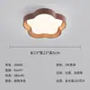Luz de Pasillo Estilo Wabi-Sabi Japonés, Luz Creativa Retro con Veta de Madera de Nogal para Entrada, Lámpara de Techo Circular Minimalista Moderna