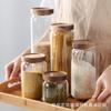 Frasco de Almacenamiento de Vidrio Borosilicatado Alto Acacia Cocina granos frasco de vidrio transparente botella de almacenamiento té frasco sellado venta al por mayor