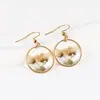 Venta Caliente en Amazon Pendientes Creativos de Flores Secas Frescas Explosiones Transfronterizas Pendientes de Flores Eternas Joyería Dulce para Orejas