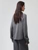 Cardigan de Tricô Estilo Preguiçoso Simples Suéter Básico Liso Top Afinando de Lã Feminino Suéter de Tricô