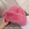 Gorro de Felpa Estilo Invierno Nuevo Transfronterizo con Piel Sintética de Zorro, Gorro Mongol de Piel Sintética para Calor y Protección