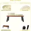 Cuenco de Cerámica y Madera para Perro, Cuenco de Arroz para Mascota, Alto Antivuelco Pequeño, Mediano y Grande Cuenco de Comida para Perro, Cuenco de Agua para Protección de la Columna Cervical, Perro con Doble Cuenco