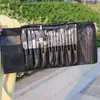 Bolsa Plegable Vertical de Gran Capacidad con 29 Agujeros para Brochas de Maquillaje Bolsa para Herramientas de Pinceles Impermeable de PU para Maquilladores Bolsa Portátil para Cosméticos