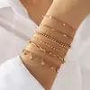 Comércio Exterior Transfronteiriço Joias Populares Europeias e Americanas Conjunto de Pulseiras Personalizadas Nova Combinação de Liga Joias para Mãos Pulseira Pulseira Joias para Pés