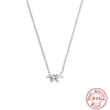 S9253 Plata de Ley Pétalo Ojo de Caballo Diamante Collar para Clavícula de Mujer Moda Europea y Americana Estilo ins Nicho Collar de Gama Alta