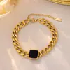 Pulseira que Não Desbota 2024 Nova Moda Japonesa e Coreana Pulseiras de Aço Titânio de Luxo Leve Pulseiras Fabricante Atacado
