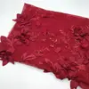 Tecido bordado em malha tridimensional floral feito à mão, tecido bordado para vestido Hanfu, cheongsam em várias cores