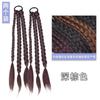 Trenza de pelo falso para mujer, torsión natural larga, coleta trenzada, dulce, genial, nuevo estilo chino, cabello trenzado, estilo antiguo, hanfu, doble coleta, trenza boxeadora