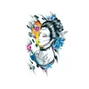 Pegatinas de tatuaje de dibujos animados coloridas estilo japonés para niñas con lindos patrones de gato y flor, pegatinas de tatuaje de decoración corporal dulces y geniales personalizadas