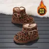 Botas de Neve Infantis Meninas Inverno 2026 Novas Meninos Grossas Quentes Sapatos Grandes de Algodão Impermeáveis Botas Curtas para Bebê com Plus Fleece