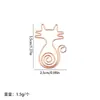 Clips Metálicos para Papel con Animales de Dibujos Animados, Clips con Forma de Oro Rosa, Almacenamiento, Papelería Creativa para Estudiantes, Venta al por Mayor de Artículos de Oficina
