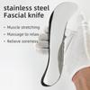 Cuchillo de Fascia de Acero Inoxidable 304 Personalizado por el Fabricante Masajeador Gua Sha Metálico Cuchillo de Relajación Muscular Herramienta Portátil para Hombro y Cuello
