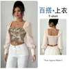Top Elegante y Versátil para Mujeres Maduras, Nuevo Top de Manga Larga Ajustado Estilo Francés
