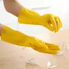 Guantes Domésticos de Goma Uso Doméstico Lavandería Limpieza Guantes Resistentes al Desgaste Antideslizantes Color Piel de Vaca de Alta Densidad Impermeable Guantes para Lavar Platos