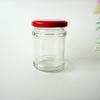 Botella de vidrio para encurtidos de 210 ml, venta al por mayor, resistente a altas temperaturas, tapa de hojalata, botella de vidrio para encurtidos sin plomo