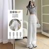 Pantalones de pierna ancha con puntada de encaje estilo ballet para mujer, nuevos para primavera, otoño y verano, con cordón, rectos, casuales, para estudiantes, deportivos