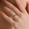 Anillo de Cadena con Letras "I LOVE U" de Plata de Ley 925 Lujo Ligero Romántico para Mujer Temperamento Suave Regalo del Día de San Valentín