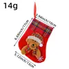 Calcetines Navideños Pequeños Bolsa de Regalo Bolsa de Dulces para Niños Colgante de Árbol de Navidad Bolsa de Regalo Decoración de Calcetines de Muñeco de Nieve Reno