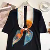 Pañuelo de Seda Pequeño Angulado Rouyun 2026 para Mujer, Elegante y Sofisticado, Pañuelo para Cuello Estilo Coreano y Japonés, Pañuelo de Cinta, Pañuelo para Cuello Estilo Coreano