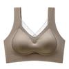 Sujetador de Espalda Hermosa de Verano Fino Talla Grande para Mujer Sin Aros Push-Up y Anticaída Pechos Grandes Mostrando Pequeña Ropa Interior Sin Costuras