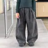 Tienda de Algodón Pantalones Casuales para Niños Otoño Pantalones Infantiles Versión Coreana 2026 Nuevo Conjunto de Ropa Infantil a Cuadros Retro Coreano