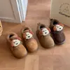 Botas de Nieve de Felpa de Dibujos Animados Lindas de Caña Alta para Niñas 2026 Invierno Nuevas Botas Cálidas de Algodón con Forro de Lana de Cordero para Niños