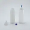Botella exprimible de plástico Pe recta blanca de 80 ml para salsas, pegamento, pintura y agente de acoplamiento