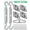 Fábrica de origen vela de sombra para cuatro esquinas hebilla fija de acero inoxidable para puerta tornillo de cesta de flores gancho S vela de sombra red de sombra dosel