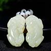 Colgante Pixiu de Jade Grado A Natural Collar para Hombre y Mujer Par de Pareja de Jade Azul Afgano Colgante Peligro