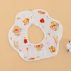 Babero de pétalos de algodón puro de ocho capas, babero de gasa octagonal 360, toalla de saliva 100% algodón, hecho a medida para bebés y niños pequeños