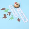 Tira de Estampado de Dinosaurio Simulación Horneado Molde de Plástico para Pastel Galleta Molde de Estampado