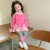 Conjunto de Camiseta Térmica para Niñas, Nuevo Estiloso Conjunto de Primavera y Otoño 2026 para Niños, Conjunto Casual de Dos Piezas a la Moda para Bebés Niñas