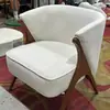 Sofá de Um Lugar Estilo Wabi-Sabi Vintage Cadeira Designer Retrô Hotel B&B Café Recepção Negociação Uma Mesa e Duas Cadeiras