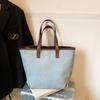 Bolsa Casual de Lona Grande Capacidade Bolsa de Ombro Feminina 2025 Nova Bolsa Tote Casual Mais Fácil de Combinar Bolsa de Ombro Dropshipping