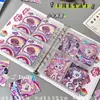 Álbum de Tarjetas Pequeñas A5 con Páginas Interiores de 4 Compartimentos y 6 Agujeros para Inserciones de Hojas Sueltas, Páginas Interiores de Álbum de Fotos para Tarjetas Pequeñas, Álbum Polaroid