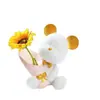 Flor pequeño oso violento sala de estar decoraciones para el hogar inauguración de casa casa nueva escritorio porche adornos regalos creativos para recién llegados