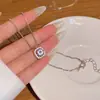 Colar de Aço Titânio com Zircônia Super Brilhante de Alta Qualidade para Mulheres Versátil Nicho Elegante Corrente para Clavícula Prateada Novo Acessório de Celebridade da Internet