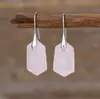 Pendientes de gancho de cobre chapado en oro con piedra natural, minimalistas y a la moda, con un diseño único, regalos de joyería transfronterizos europeos y americanos