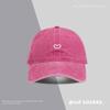 Gorra suave lavada con bordado de amor para niños, nuevo estilo 2023, gorra de béisbol pequeña con cara de pareja de estudiantes, gorra de moda para hombres