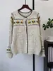 Novo Suéter Cardigan de Tricô Fair Isle Retrô Outono/Inverno 2026 Estilo Coreano Caimento Solto Gola Redonda Cardigan de Tricô Macio para Mulheres