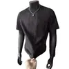 Nueva Camiseta de Manga Corta de Verano 2026 para Hombre, Moderna, Elegante, Tacto de Alta Gama, Camisa de Rayas Finas al por Mayor